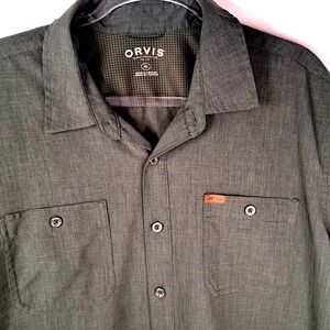 Orvis Classic Collection Shirt Mens XL Short Sleeves Button Up Hunter Green Gorp